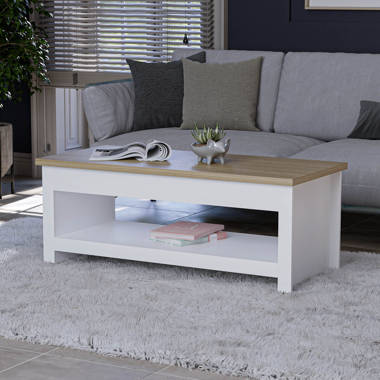 Luther floor shelf coffee deals table with storage